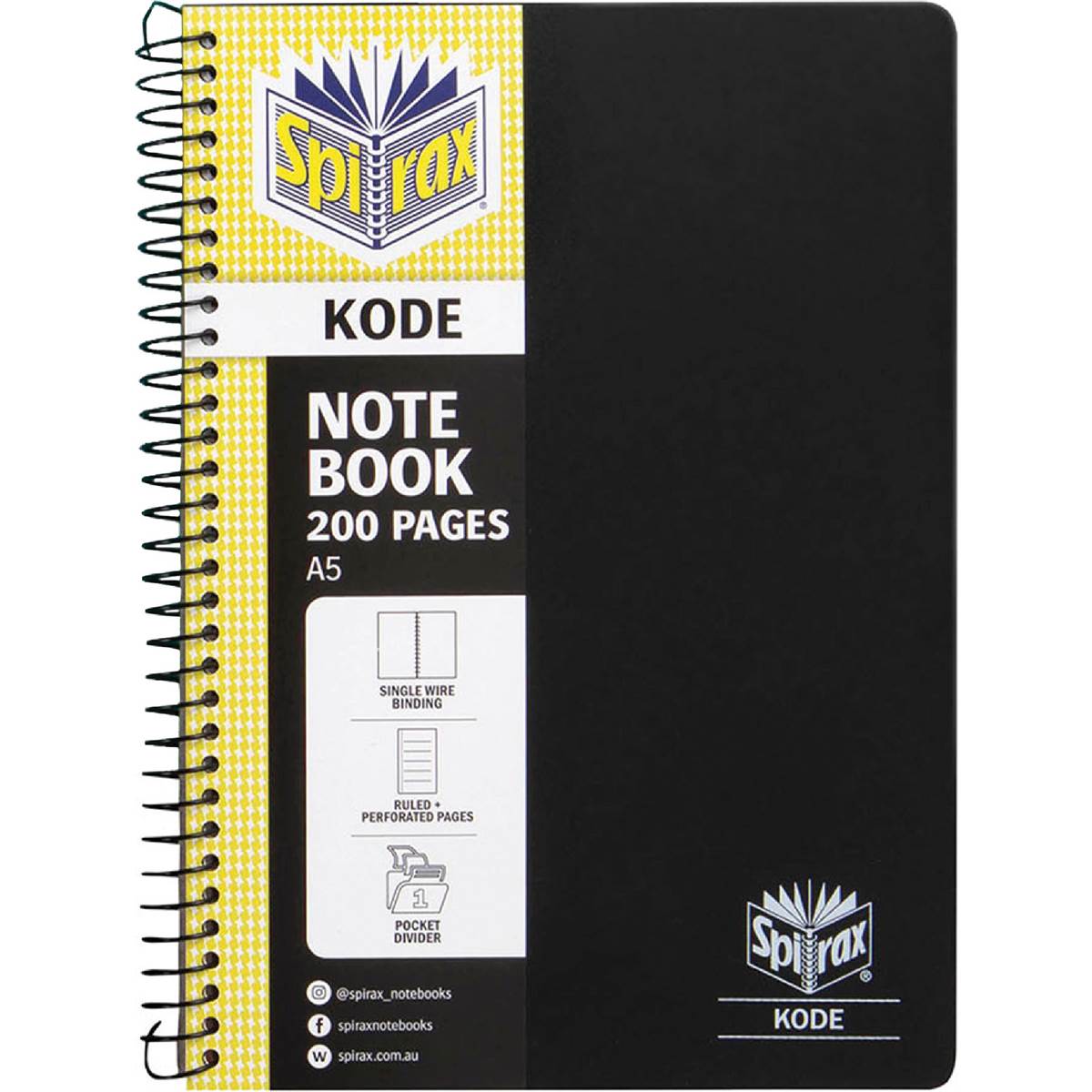 Spirax Notebook A5 Assorted Colours 200pg Each Woolworths