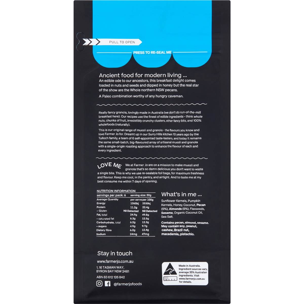 Farmer Jo Granola Paleo 300g Woolworths