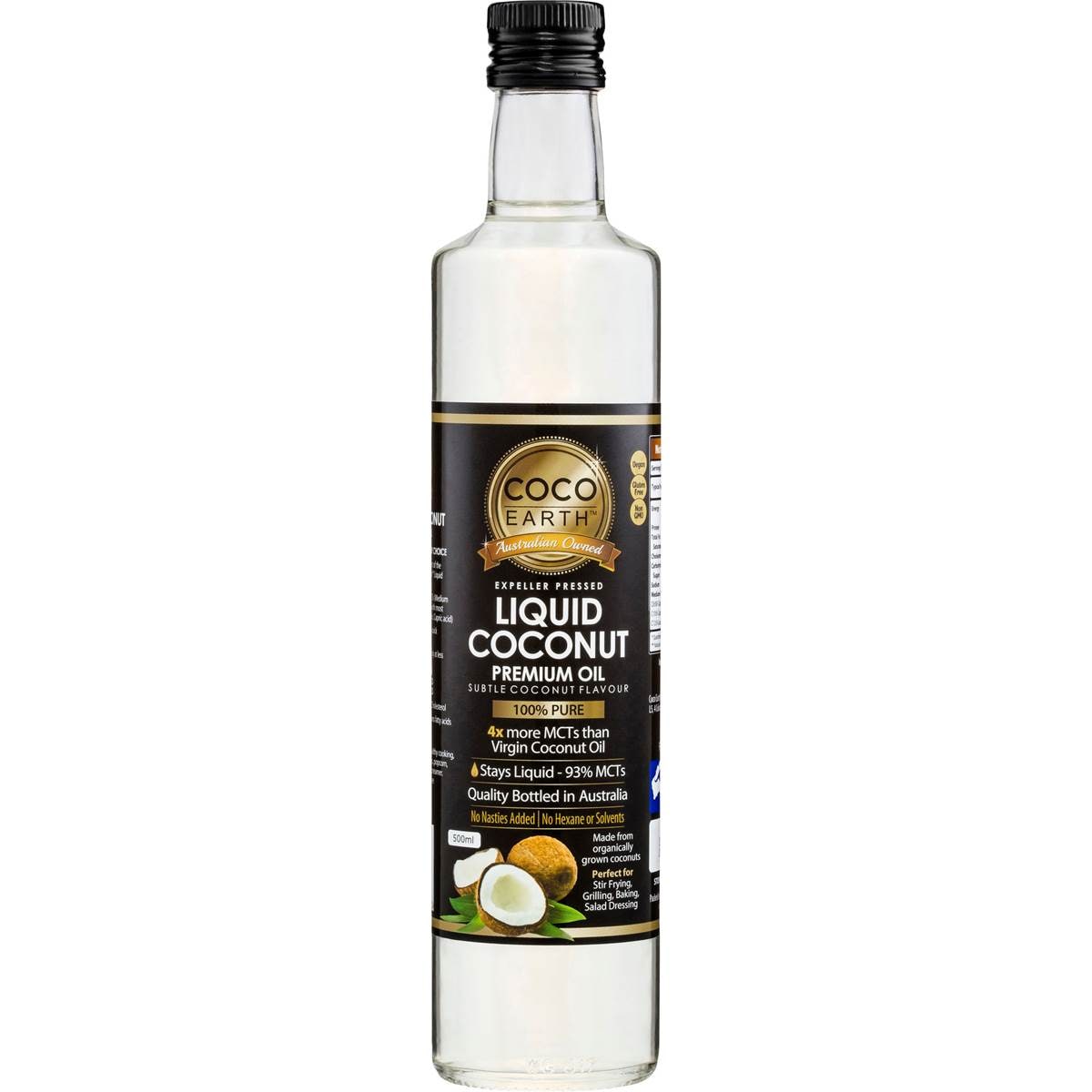 Coco Earth Premium Liquid Coconut Oil 500ml Woolworths