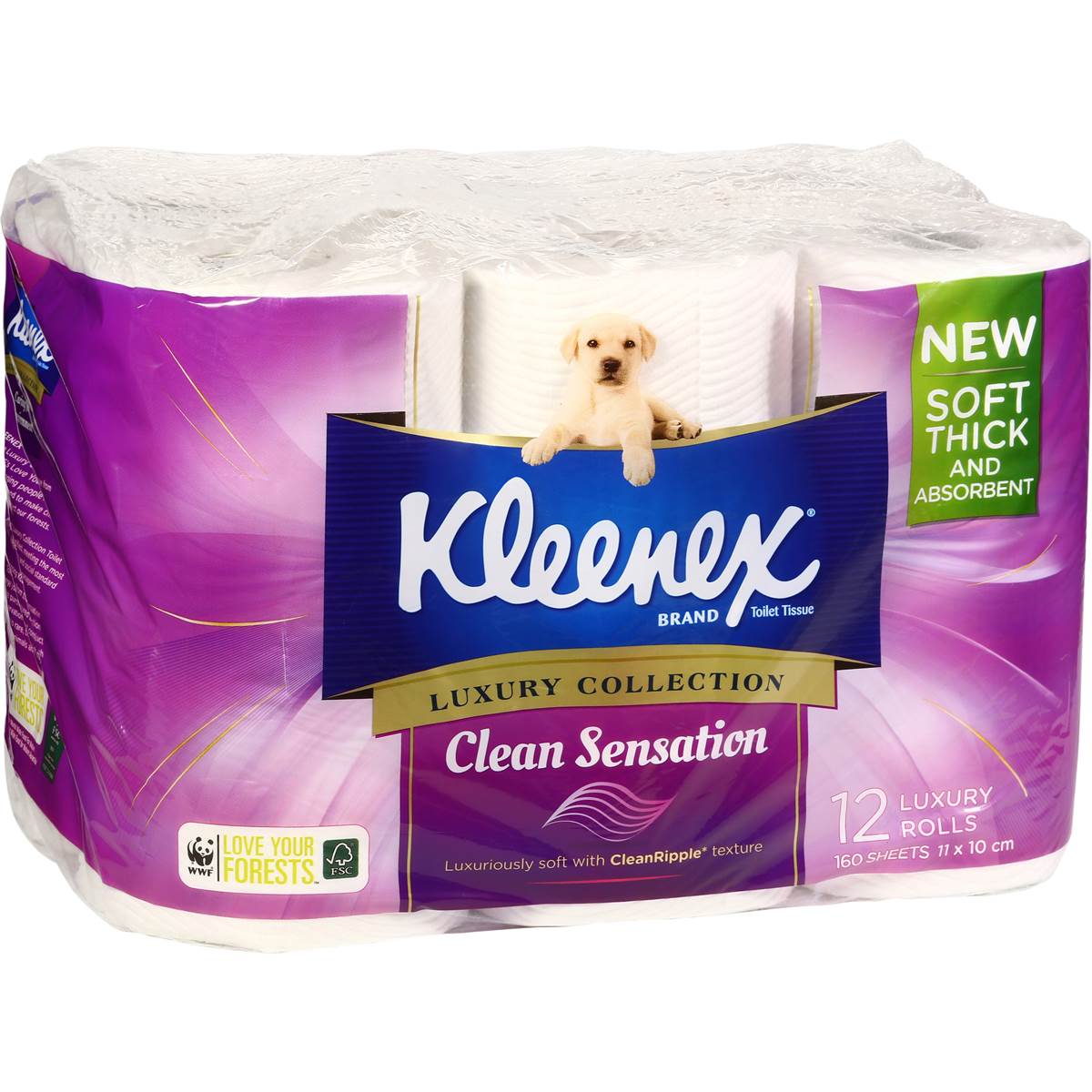 Kleenex Toilet Tissue Clean Sensation 12 Pack Woolworths
