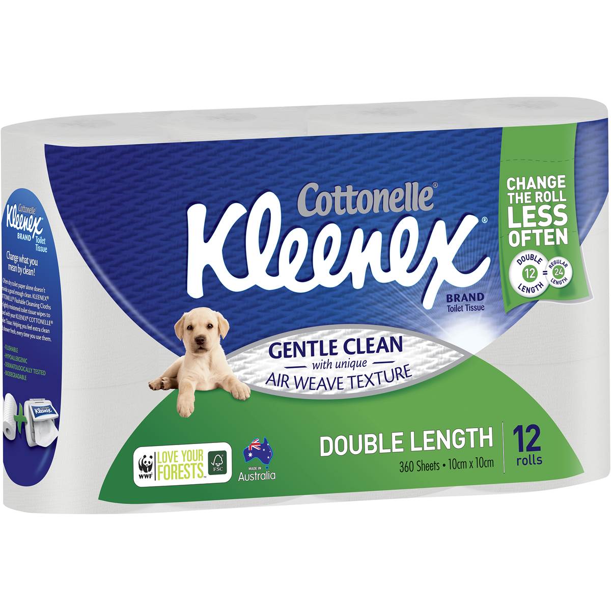 Kleenex Cottonelle Toilet Tissue Double Length 12pk Woolworths