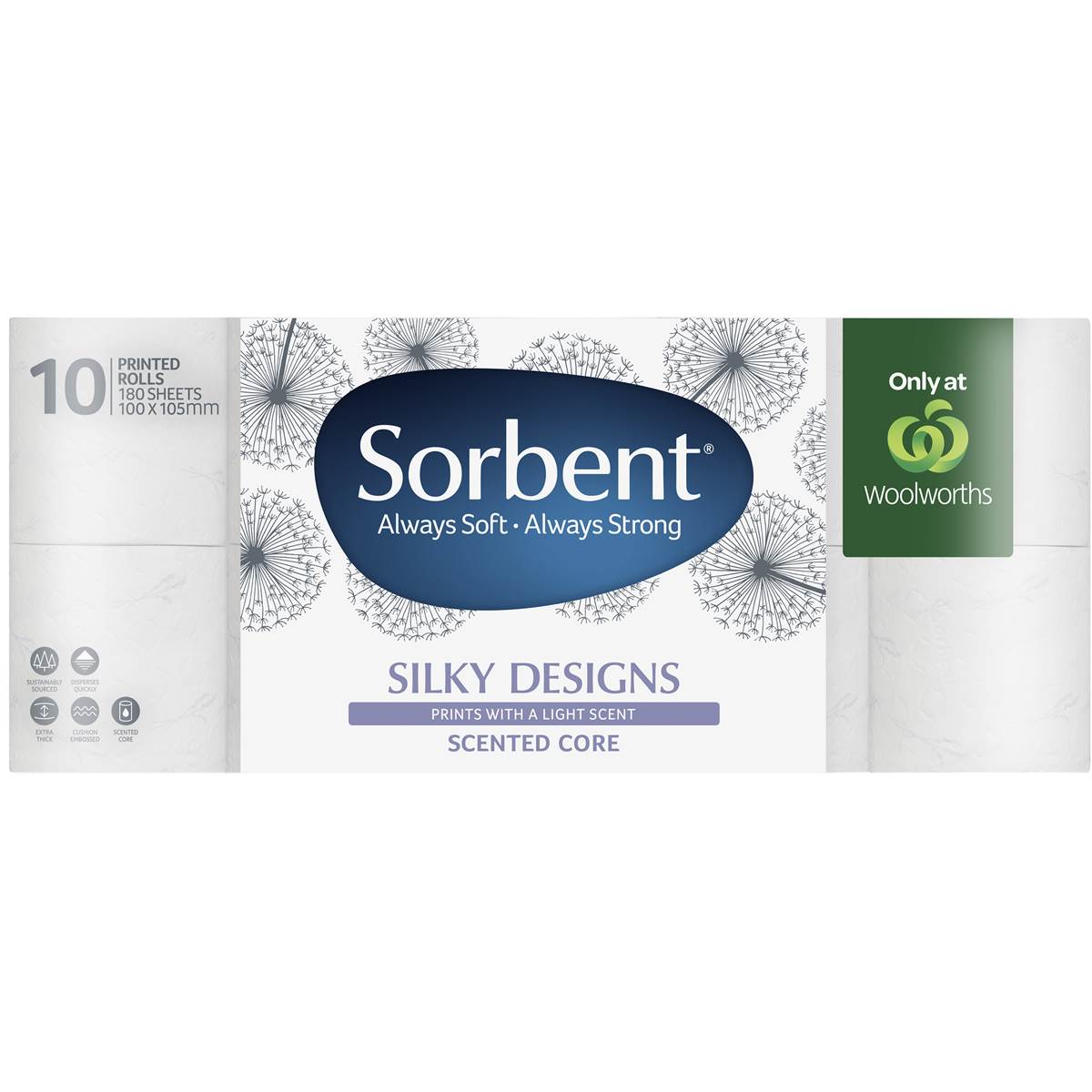 Sorbent Toilet Tissue Designs 10pk Woolworths