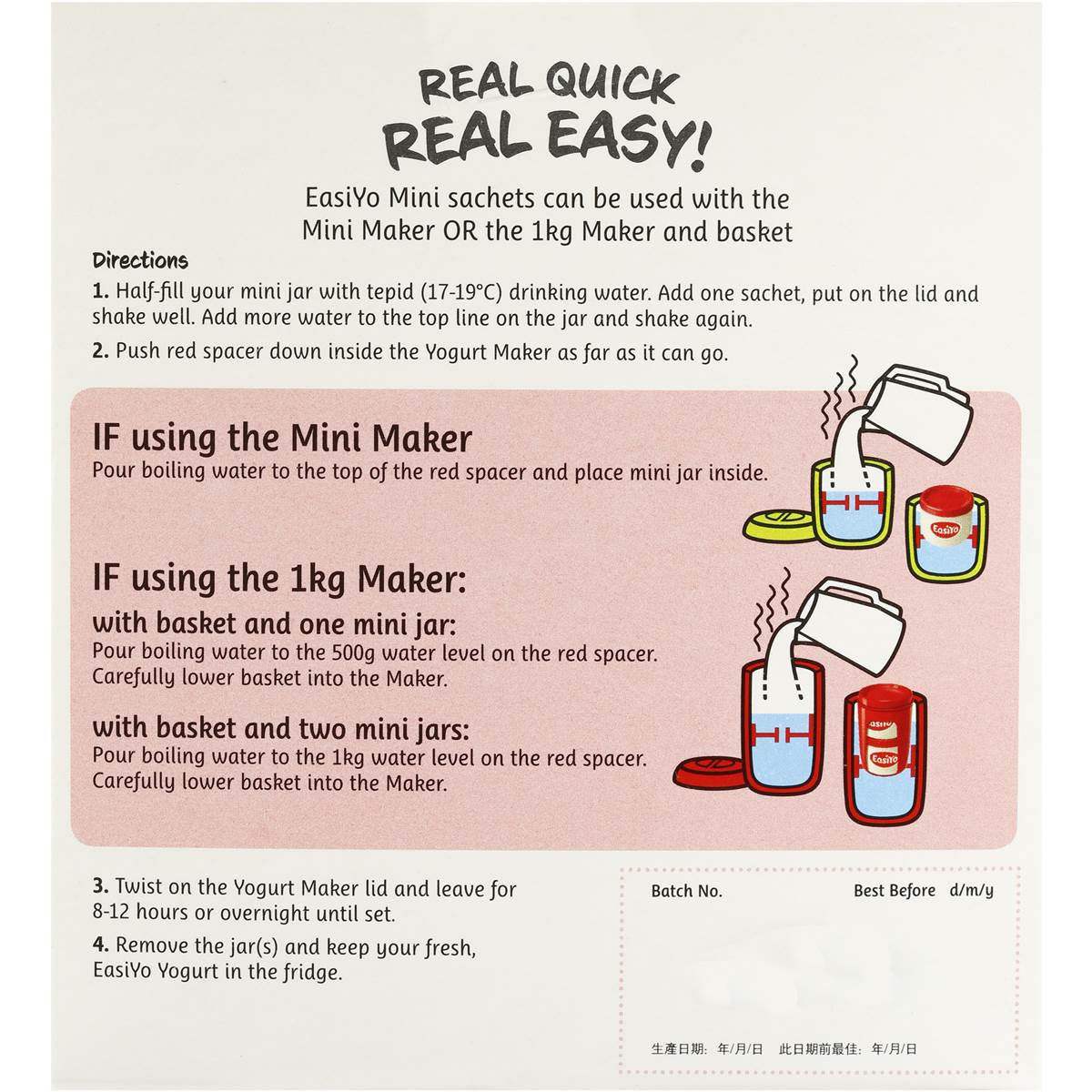 Easiyo Strawberry Yogurt Base 3x115g Woolworths