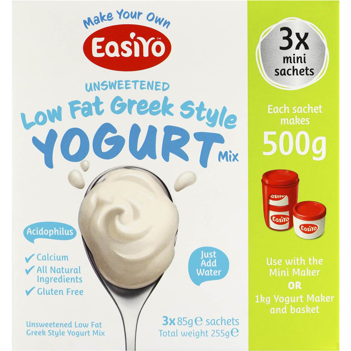 Easiyo Greek Style Yogurt Mix - 8 Bustine Da 170g, Per Fare Yogurt Greco In Casa, Con Culture Vive