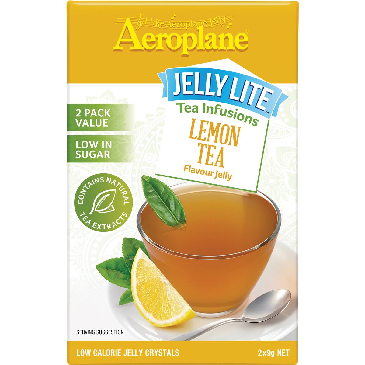 Aeroplane Jelly Lite Infused Lemon Tea 2x9g Woolworths