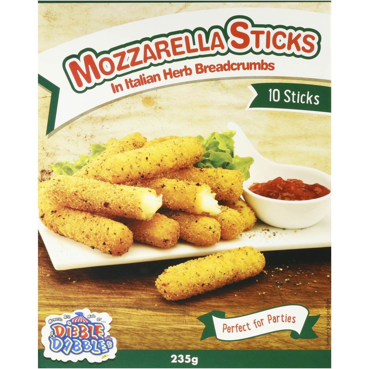 Dibble Dabbles Mozzarella Sticks 235g Woolworths