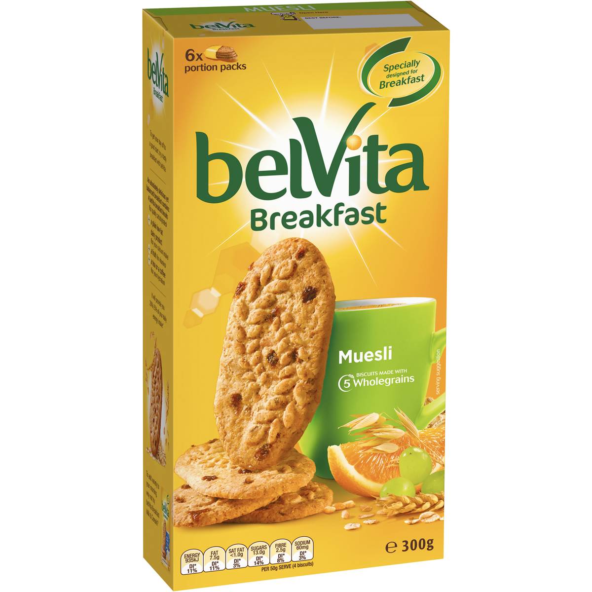 Belvita Breakfast Biscuits Muesli 6pk 300g | Woolworths