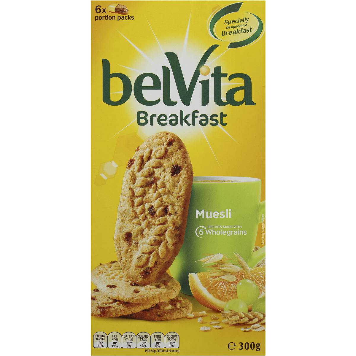 Belvita Breakfast Biscuits Muesli 6pk 300g Woolworths