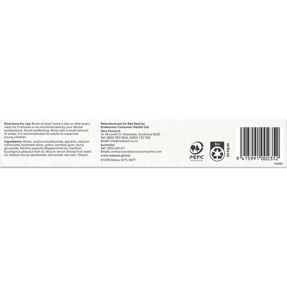 Red Seal Baking Soda Toothpaste 100g Woolworths