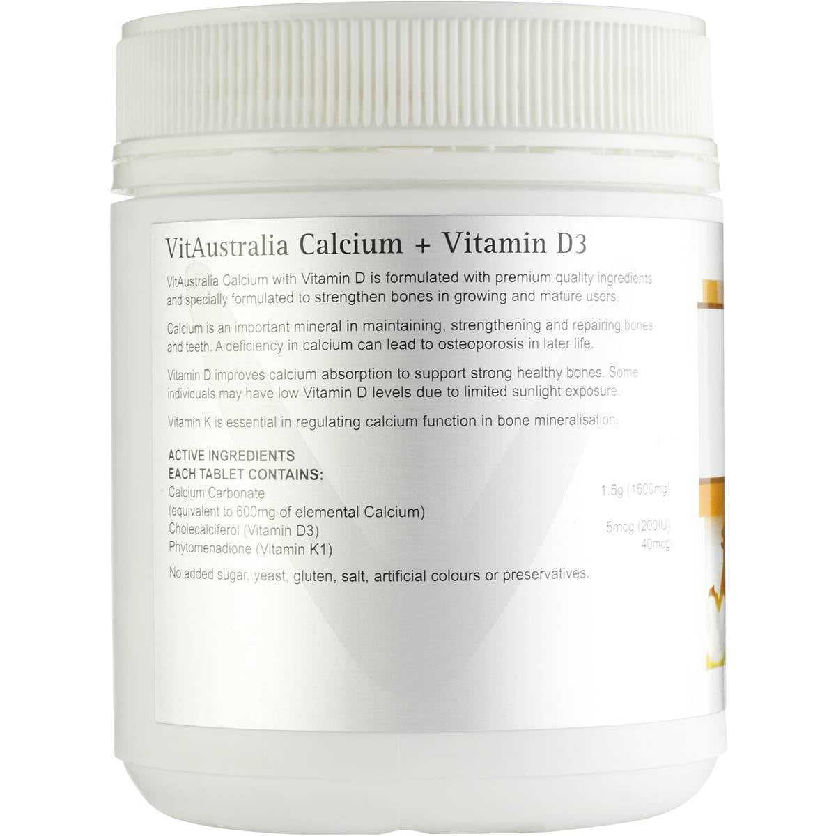 Vitaustralia Calcium With Vitamin D 150pk Woolworths
