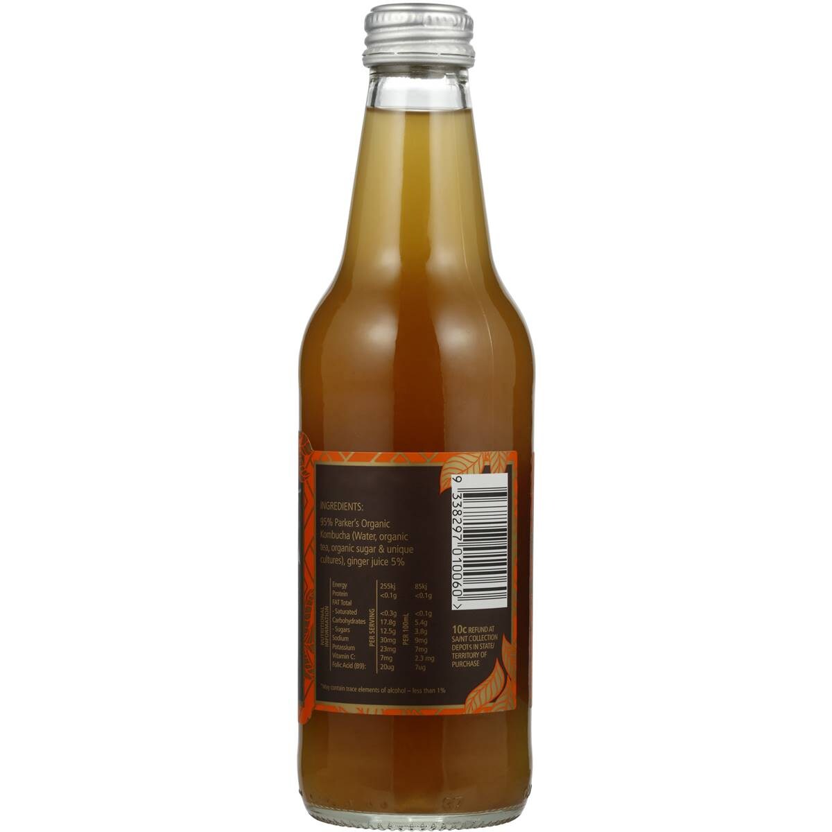 Parker's Kombucha Ginger 330ml Woolworths