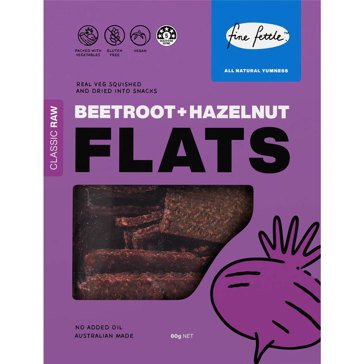 Fine Fettle Beetroot & Hazelnut Flats 