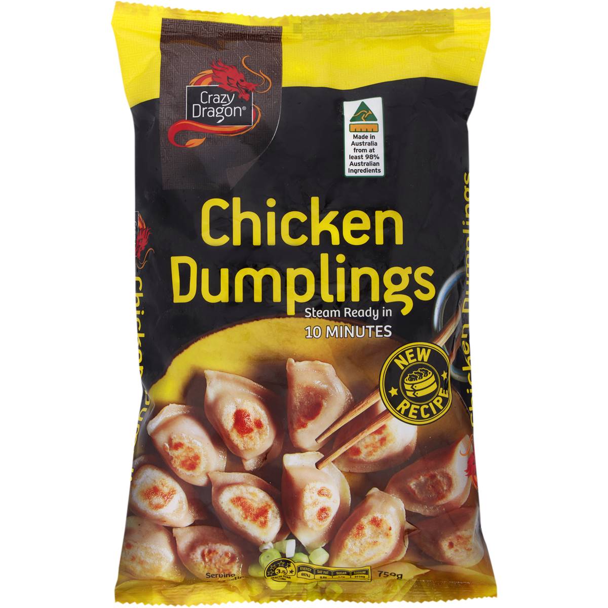 Crazy Dragon Hong Kong Chicken Dumplings 750g Woolworths