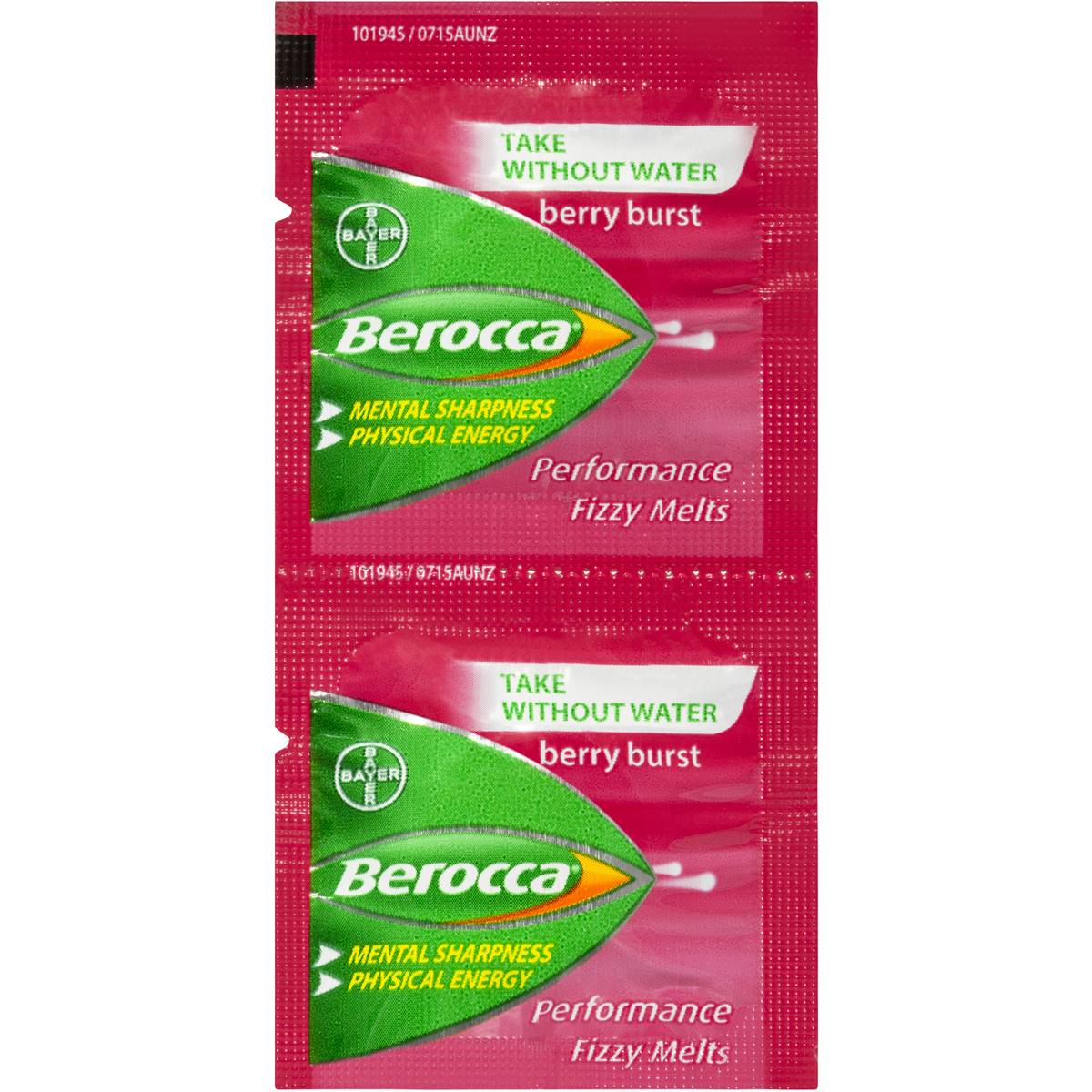 Berocca Fizzy Melts Energy Vitamin Berry Burst Chewable Tablets 14 Pack