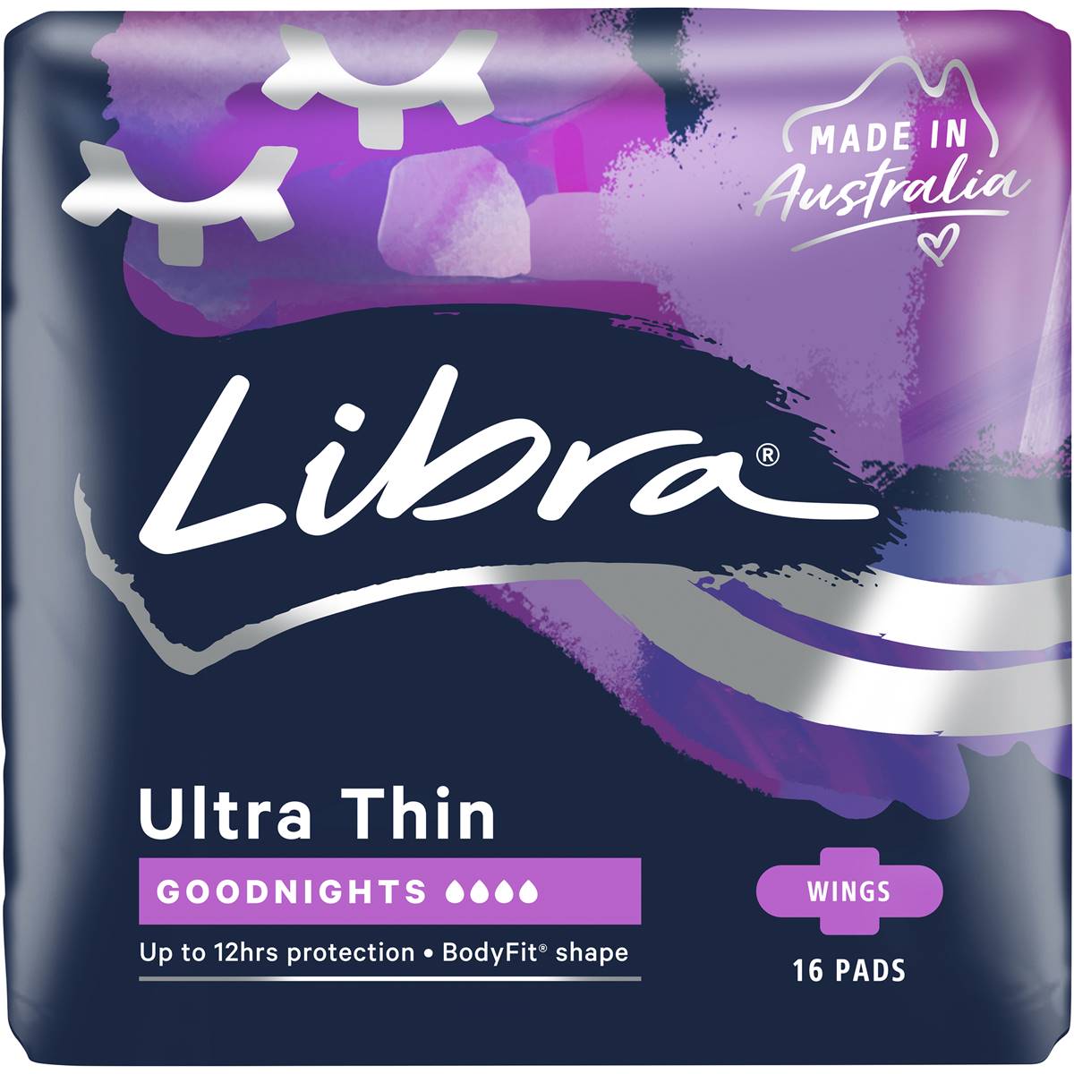 Libra Ultra Thin Pads Goodnight 16 Pack Woolworths