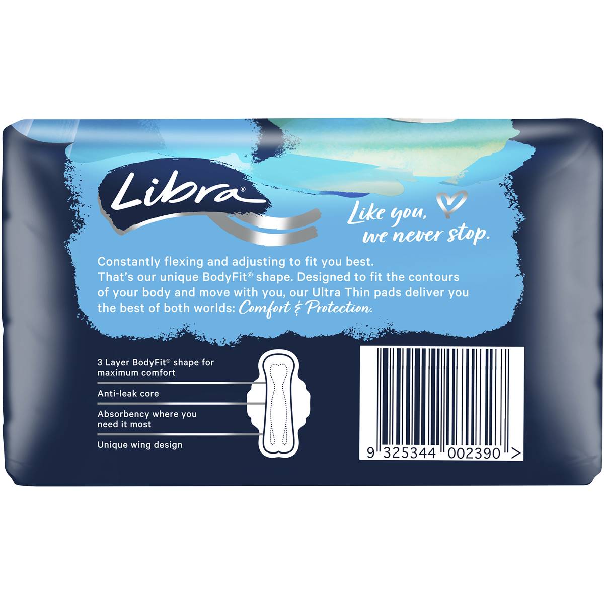 Libra Ultra Thin Pads Regular Wing 20 Pack Woolworths