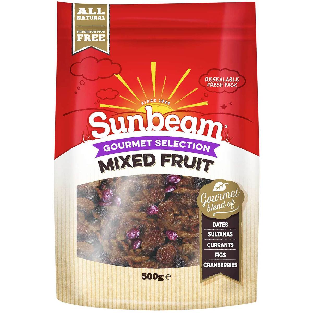Sunbeam Gourmet Mixed Fruit 500g Woolworths