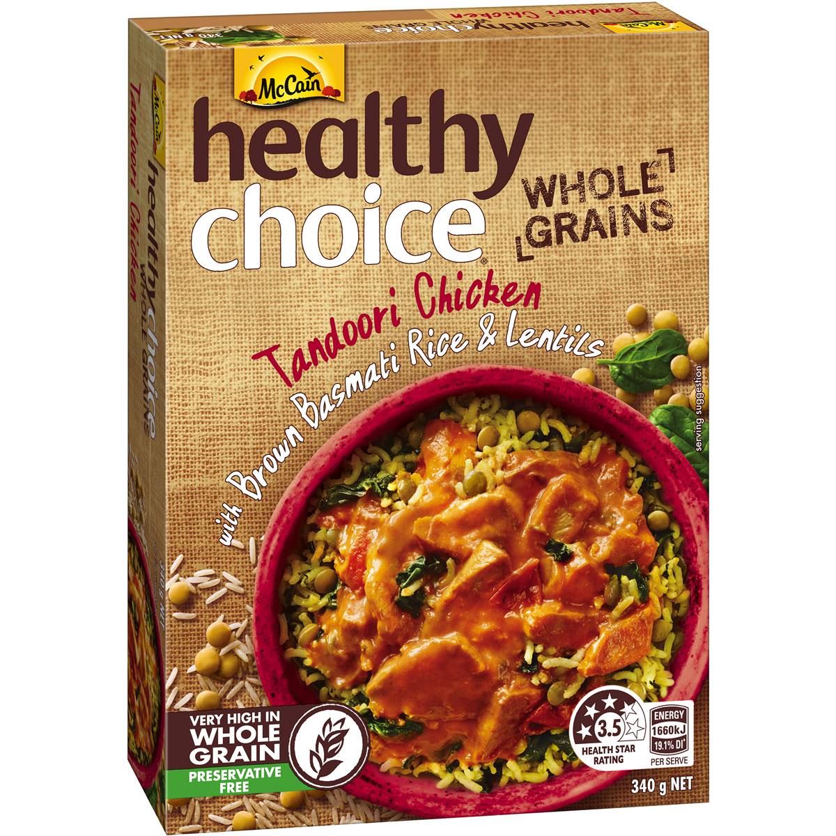 Mccain Healthy Choice Wholegrains Tandoori Chicken 340g | Woolworths