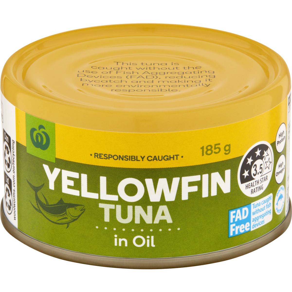 Woolworths Yellowfin Tuna In Oil 185g Woolworths