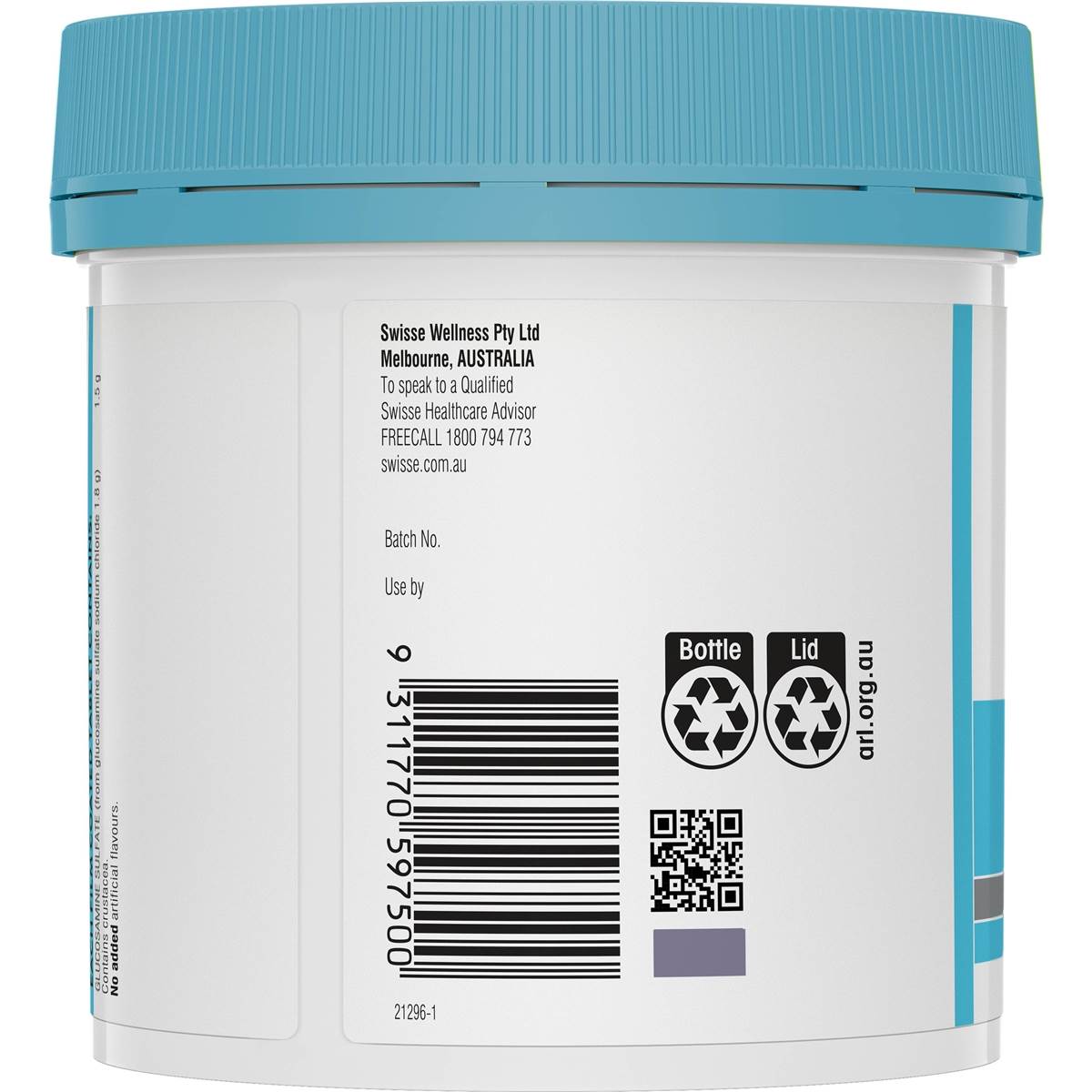 Swisse Glucosamine Sulfate 1500mg 180pk Woolworths