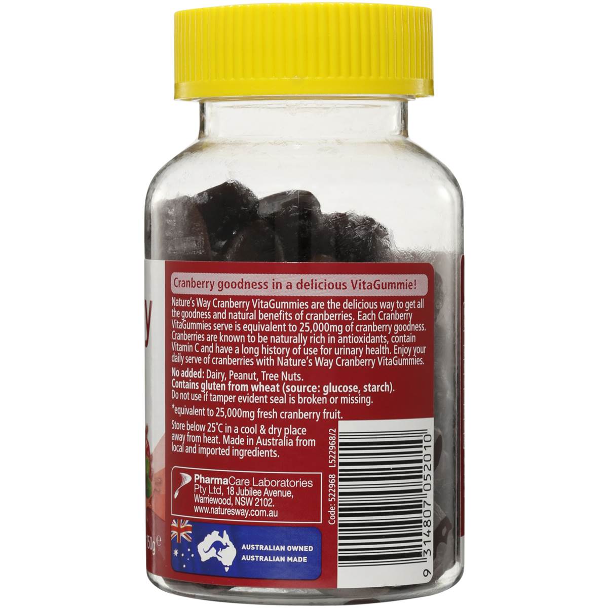 Nature's Way Adult Vita Gummies Cranberry 50ea Woolworths