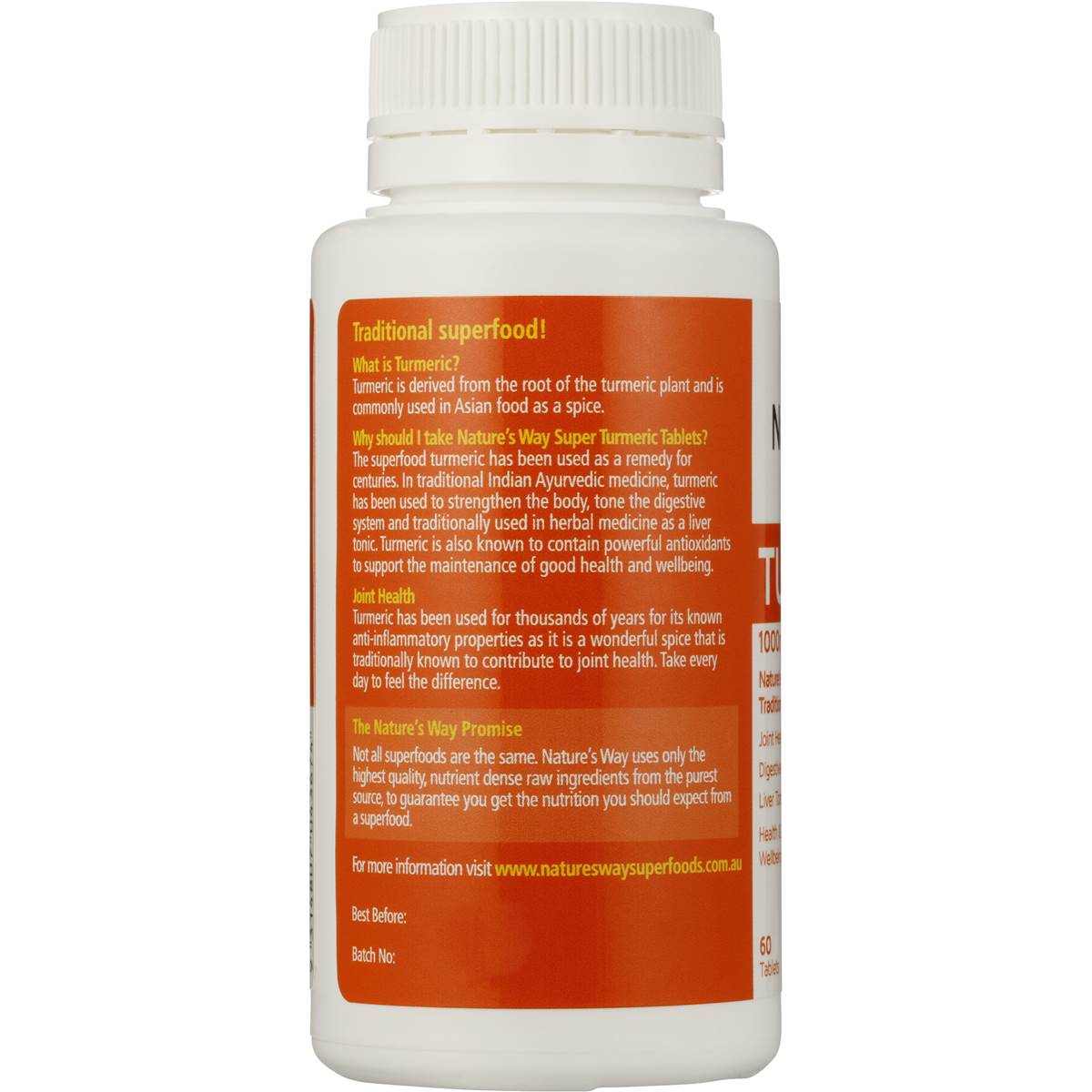 Nature's Way Superfood Turmeric Tablets 60ea Woolworths