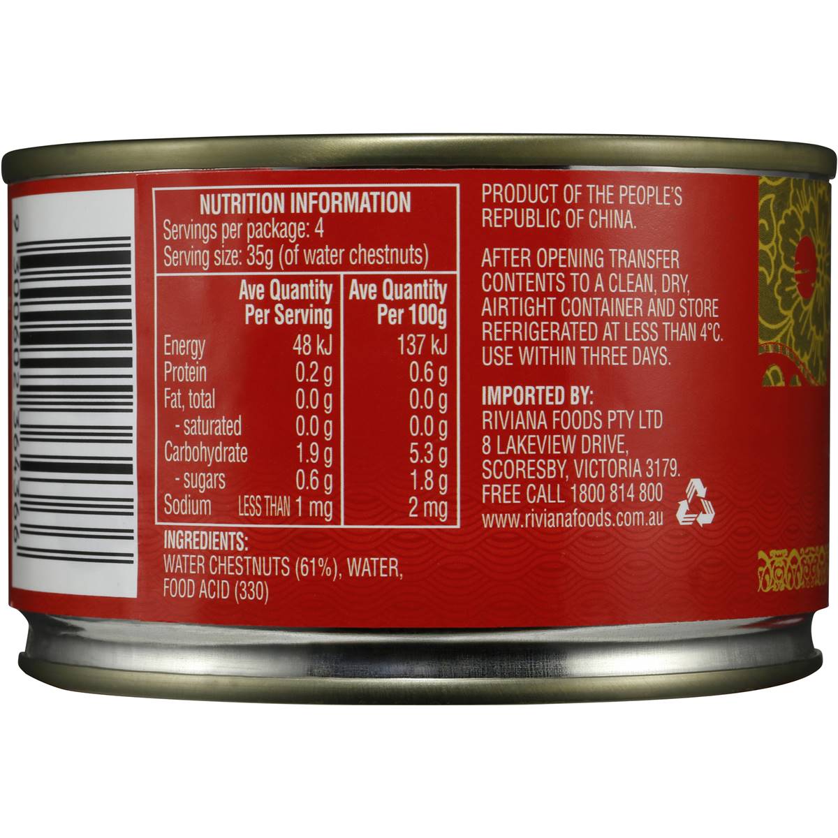 Riviana Sliced Water Chestnuts 230g Woolworths