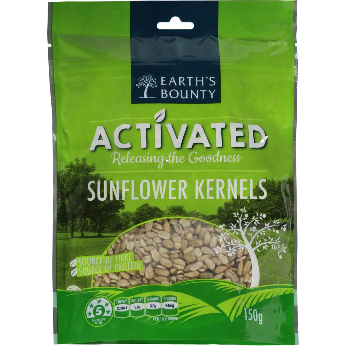 Earth's Bounty Activated Sunflower Kernels 150g Woolworths