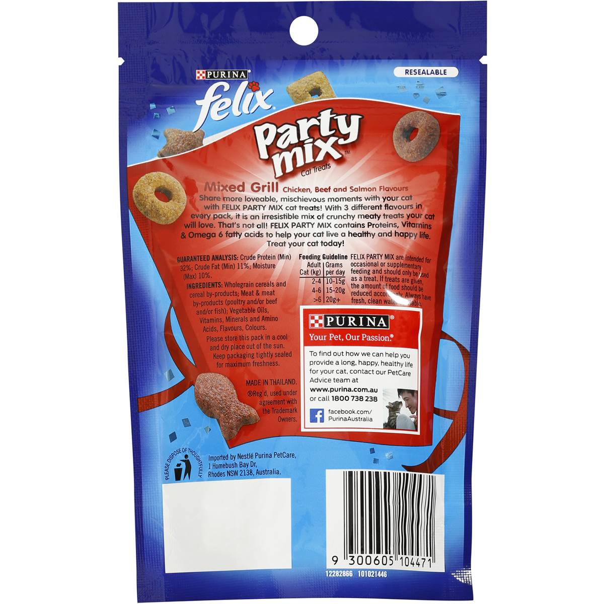 Felix Cat Party Mix Mixed Grill 60g Woolworths
