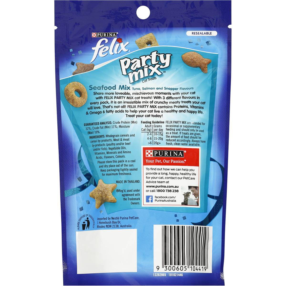 Felix Cat Party Mix Ocean Mix 60g Woolworths