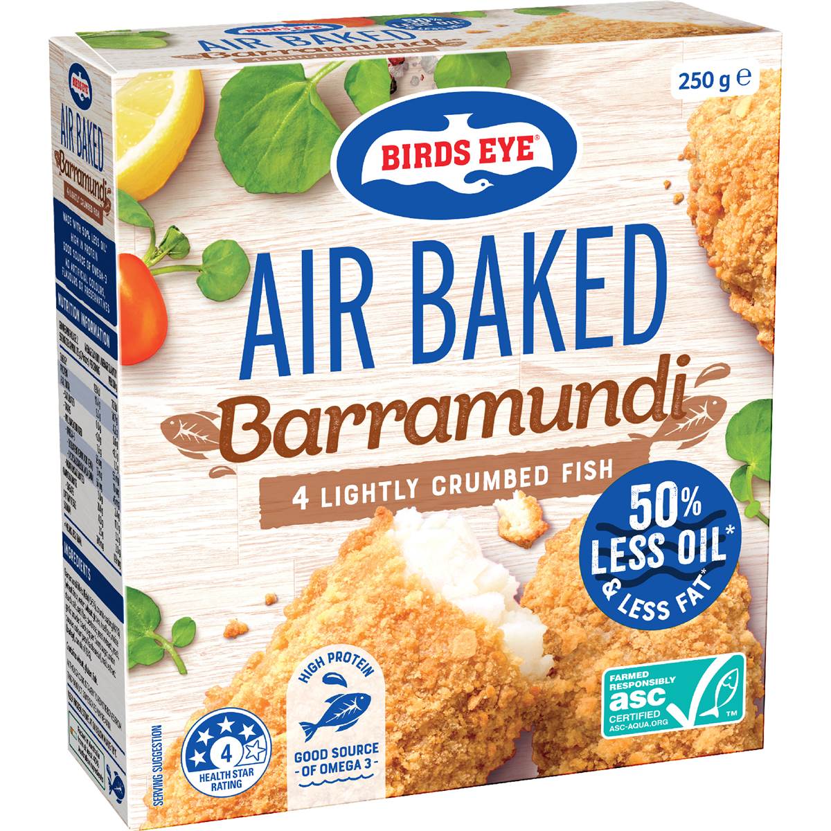 Birds Eye Air Baked Barramundi Crumbed Fish 250g