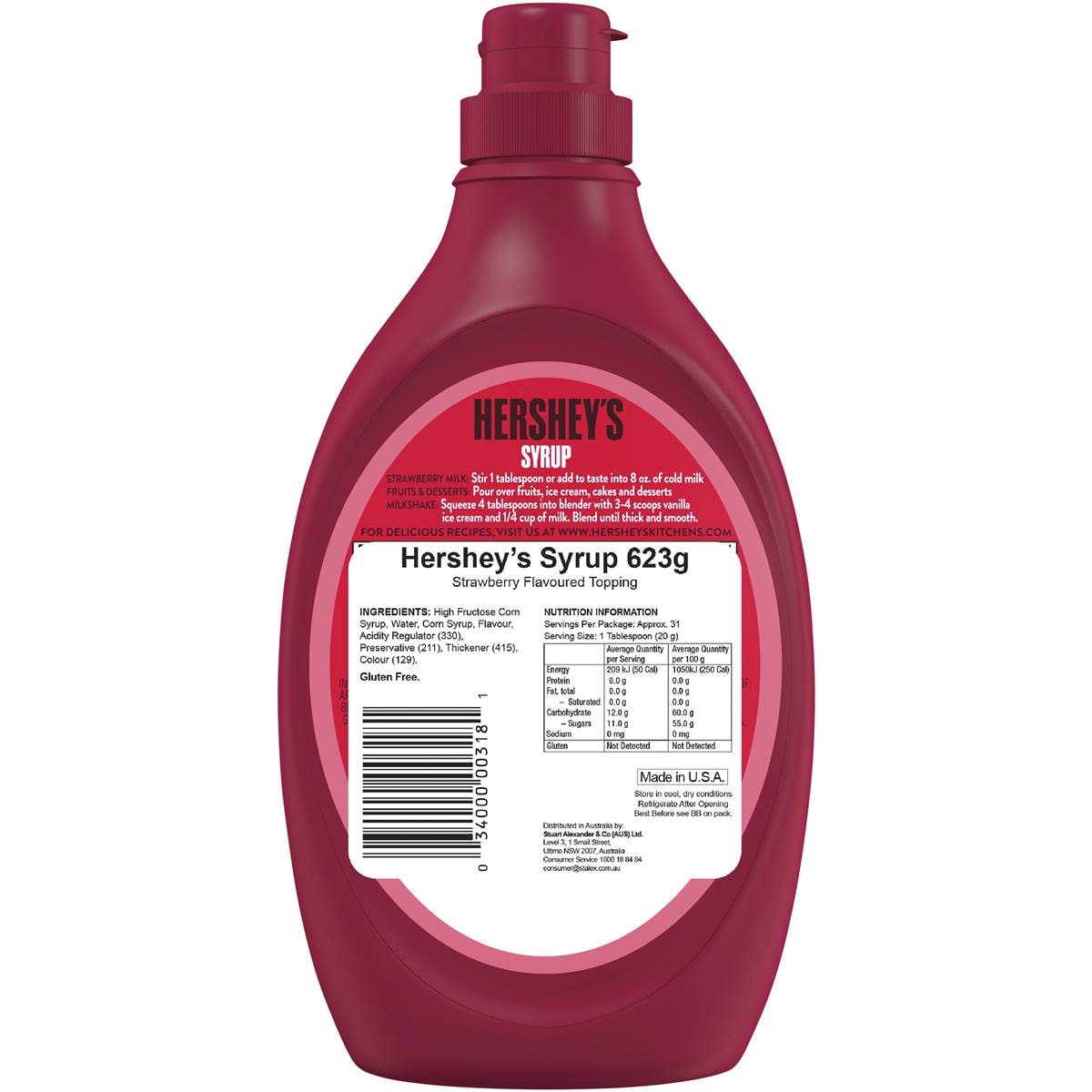 Hersheys Strawberry Syrup 623g Woolworths
