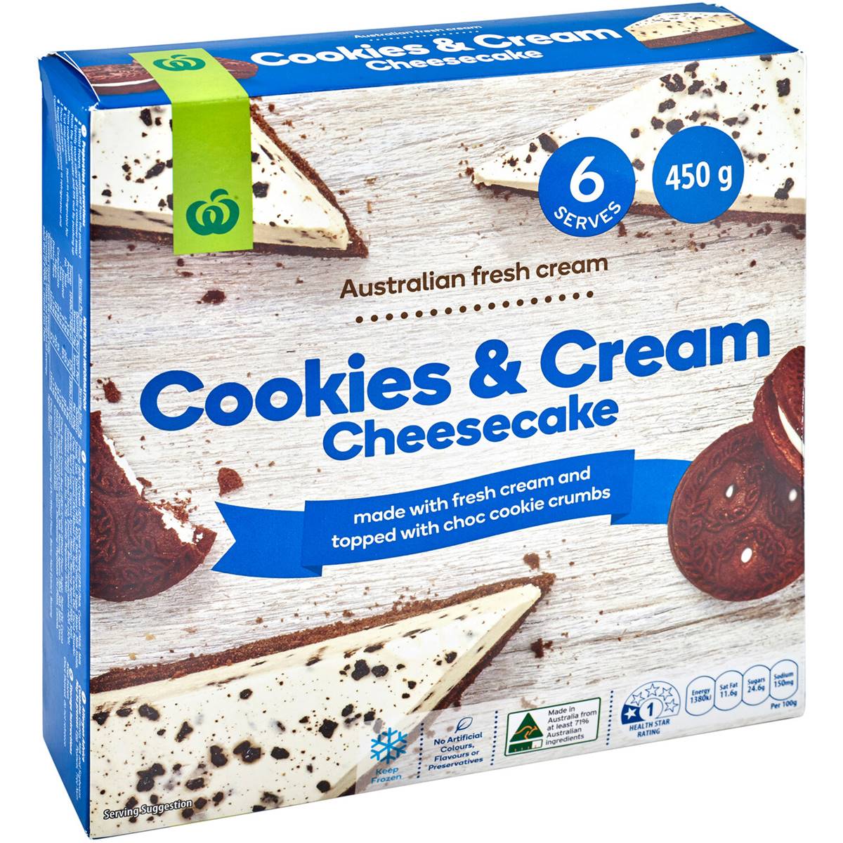 Ww Cookies &cream Cheesecake 450g Woolworths