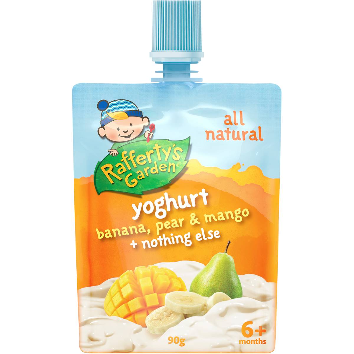 Rafferty's Garden Yoghurt Pouch Banana Pear & Mango 90g Woolworths