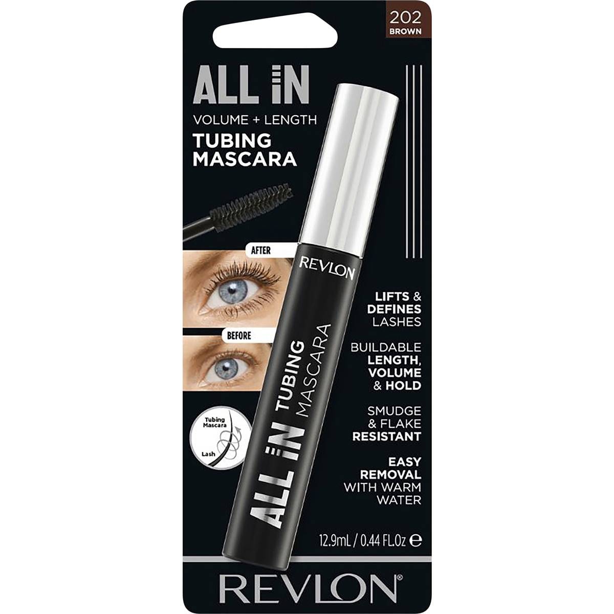 Revlon All In Tubing Mascara Brown 202 12.9mL