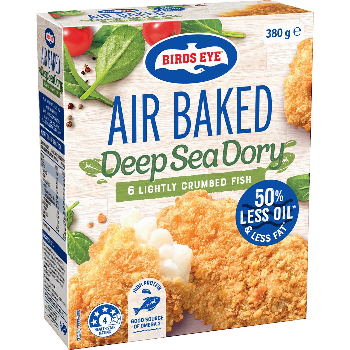 Birds Eye Air Baked Deep Sea Dory Crumbed Fish 380g