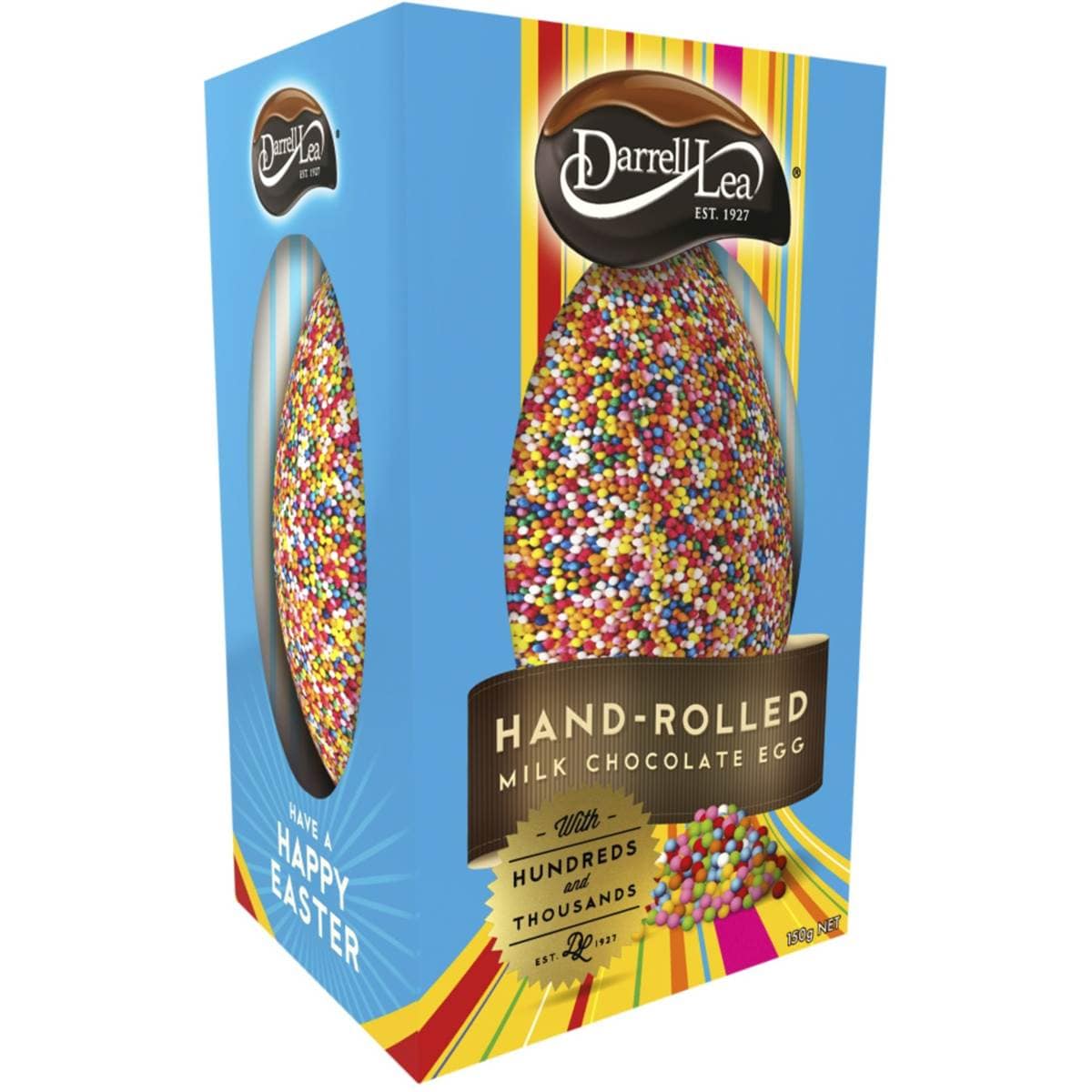 Darrell Lea Hand Rolled Milk Chocolate Egg With Hundreds And Thousands