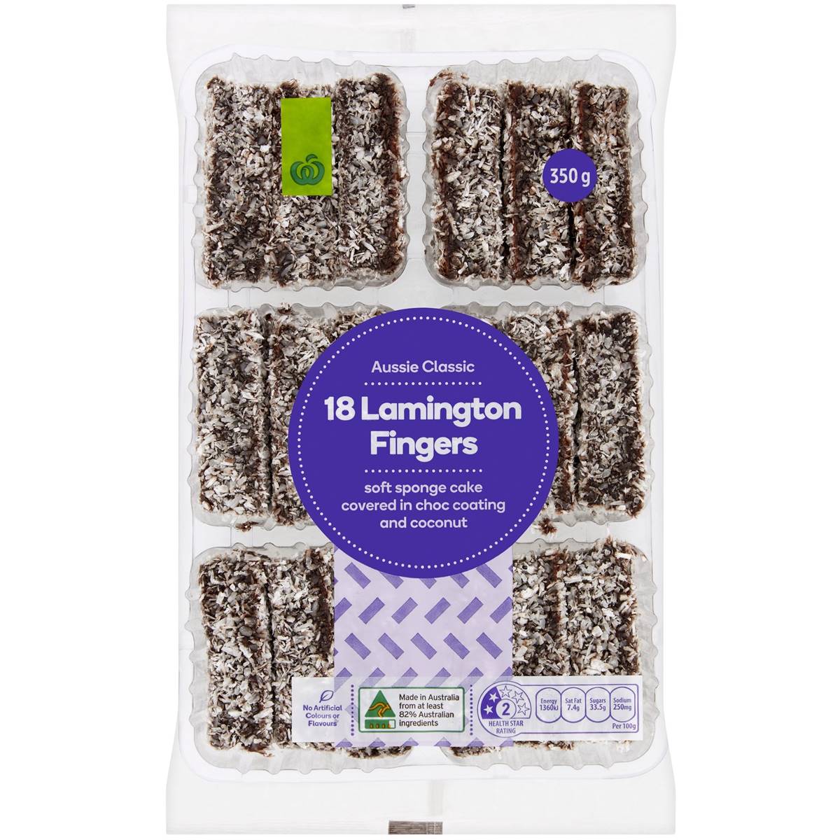 Woolworths Lamington Fingers 18 Pack Woolworths
