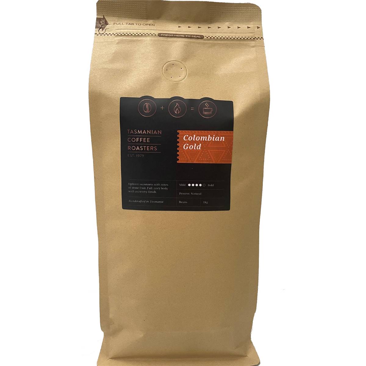 Tasmanian Coffee Roasters Coffee Beans Colombian Gold 1kg | Woolworths