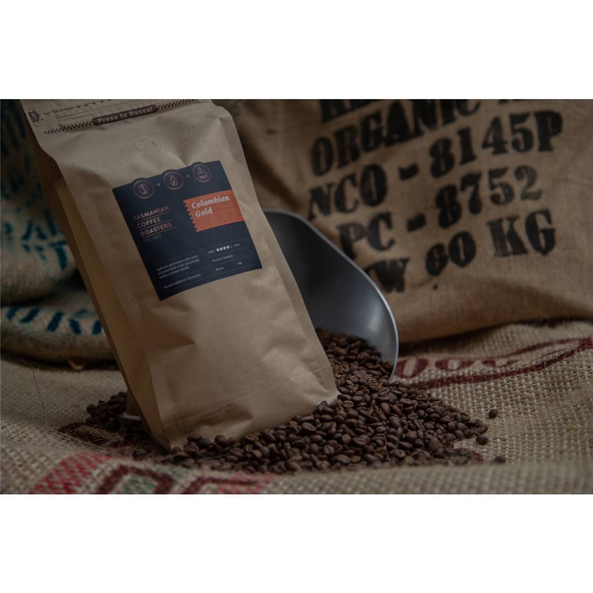 Tasmanian Coffee Roasters Coffee Beans Colombian Gold 1kg | Woolworths