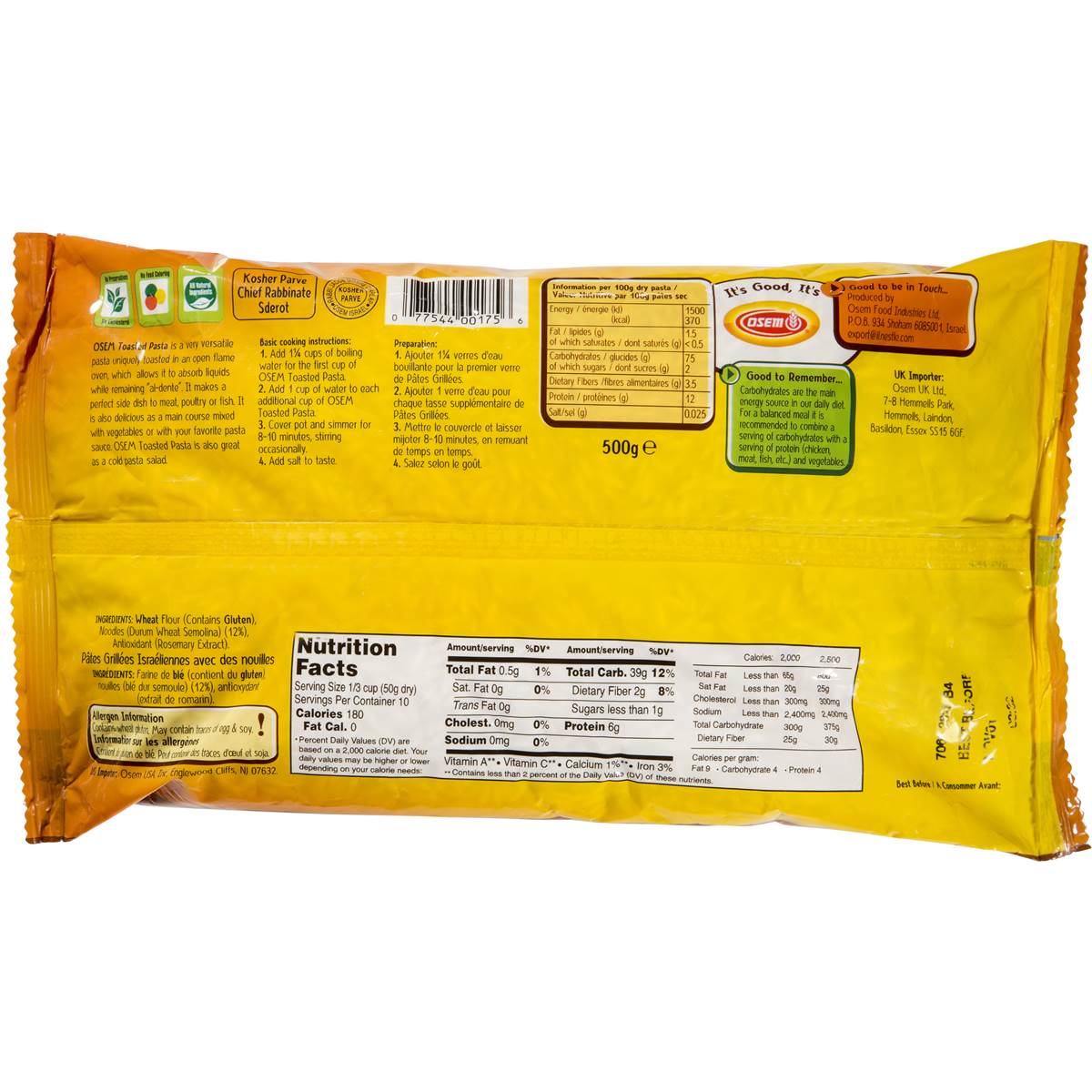 Osem Orzo & Noodle Pasta 500g Woolworths