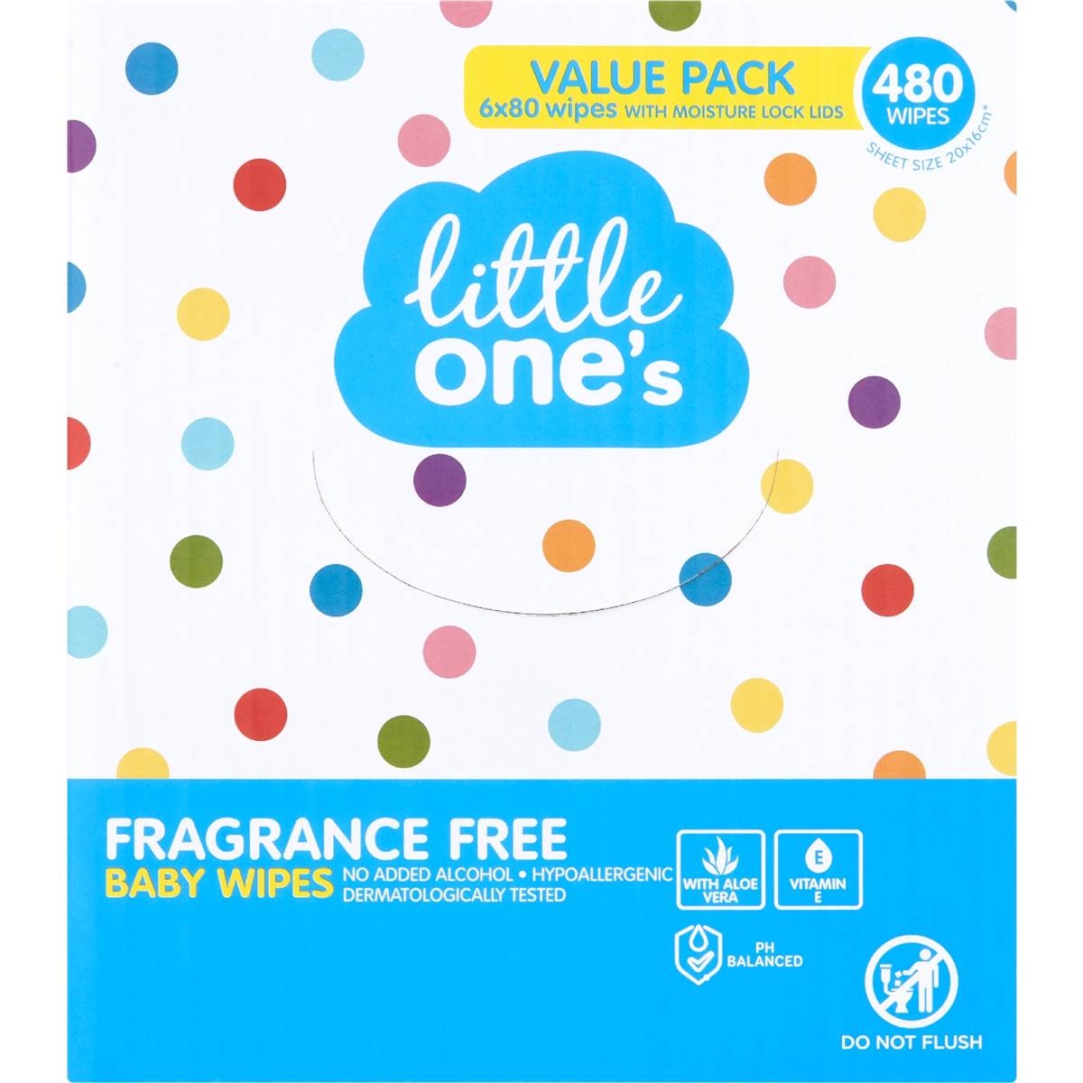 Little One's Baby Wipes 480 Pack Woolworths