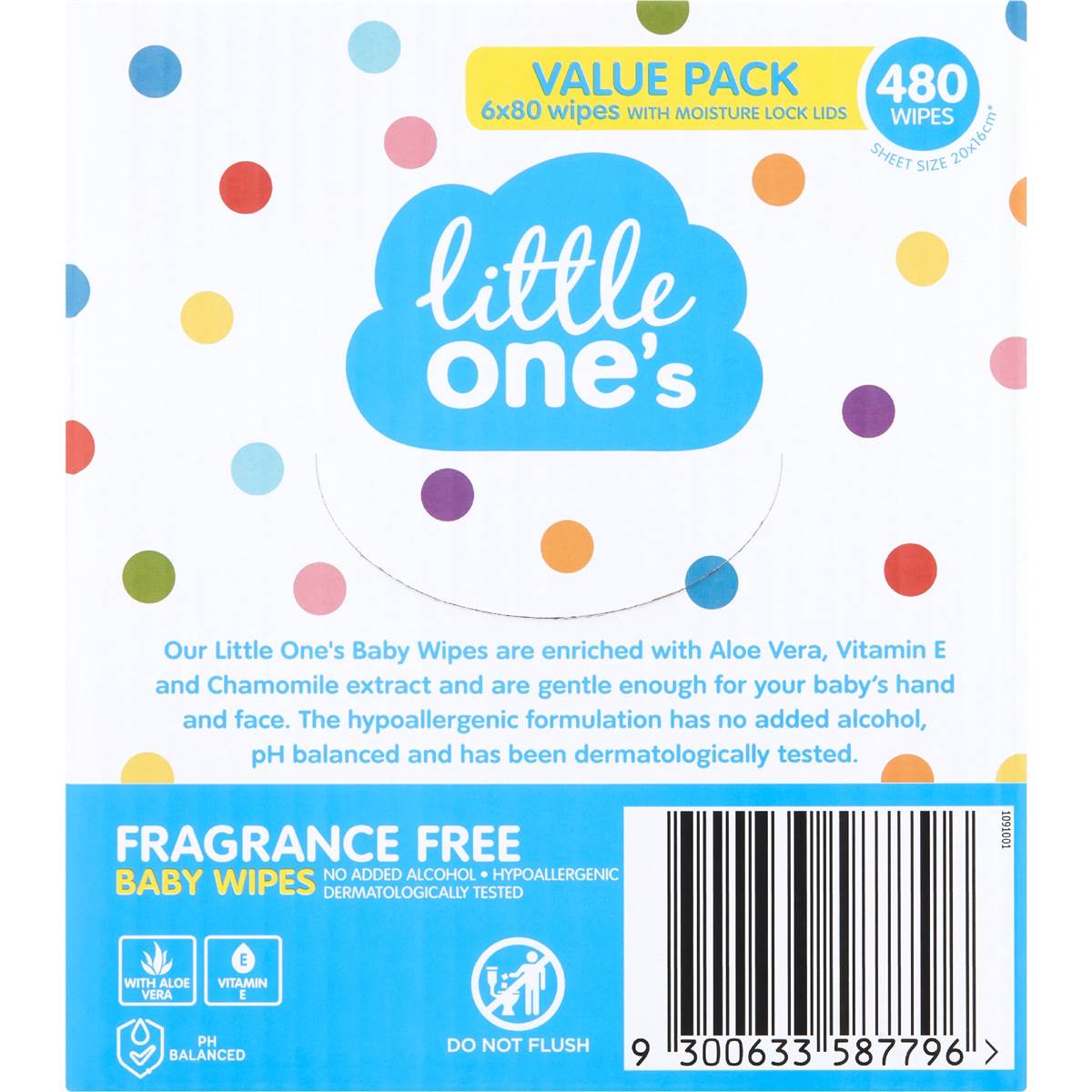 Little One's Baby Wipes 480 Pack Woolworths