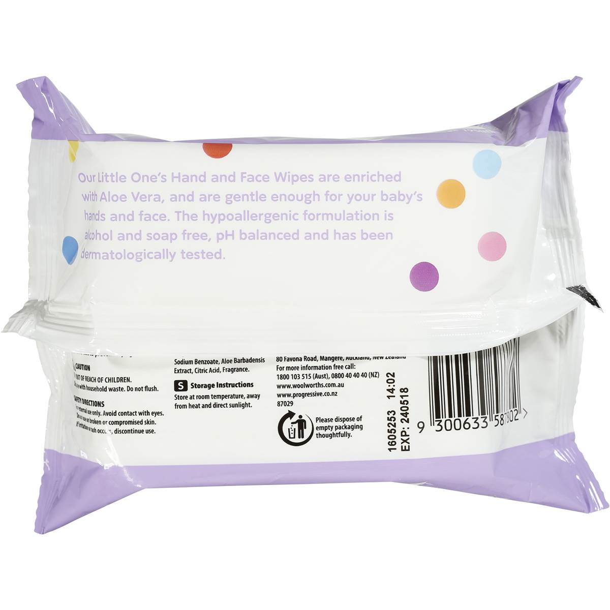 Little One's Baby Wipes Hand & Face 30 Pack Woolworths