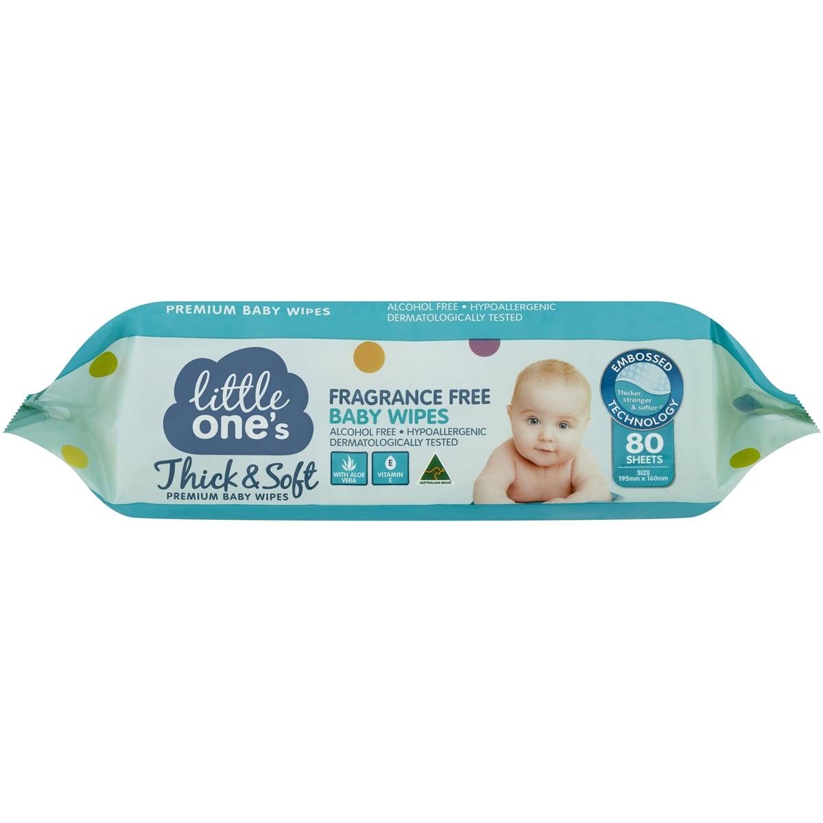 Little One's Baby Wipes Thick 80 Pack Woolworths