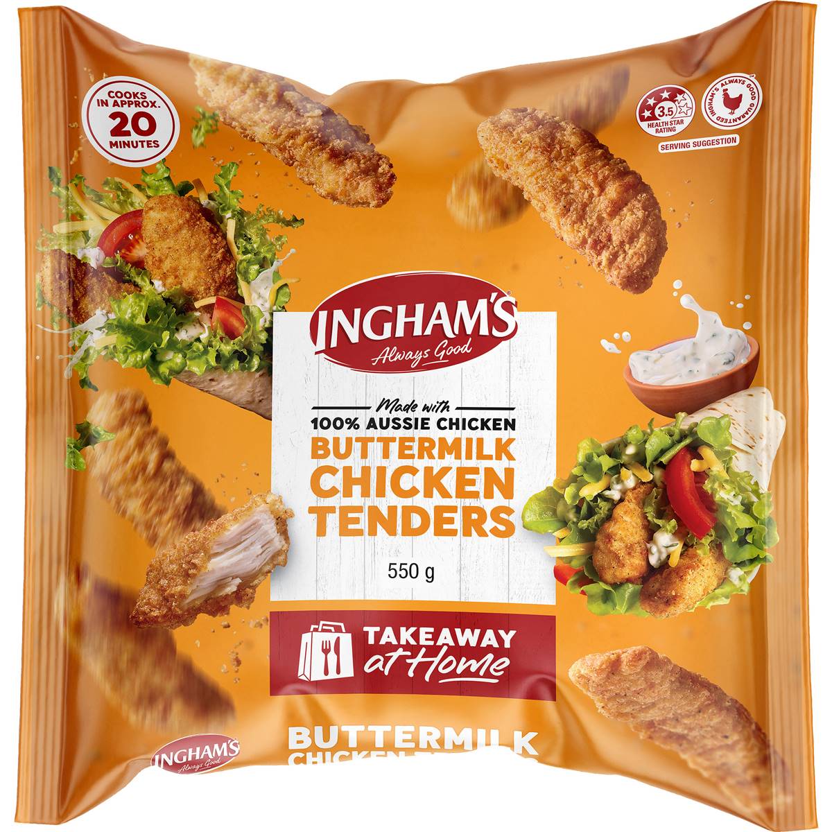 Ingham's Buttermilk Chicken Tenders 550g