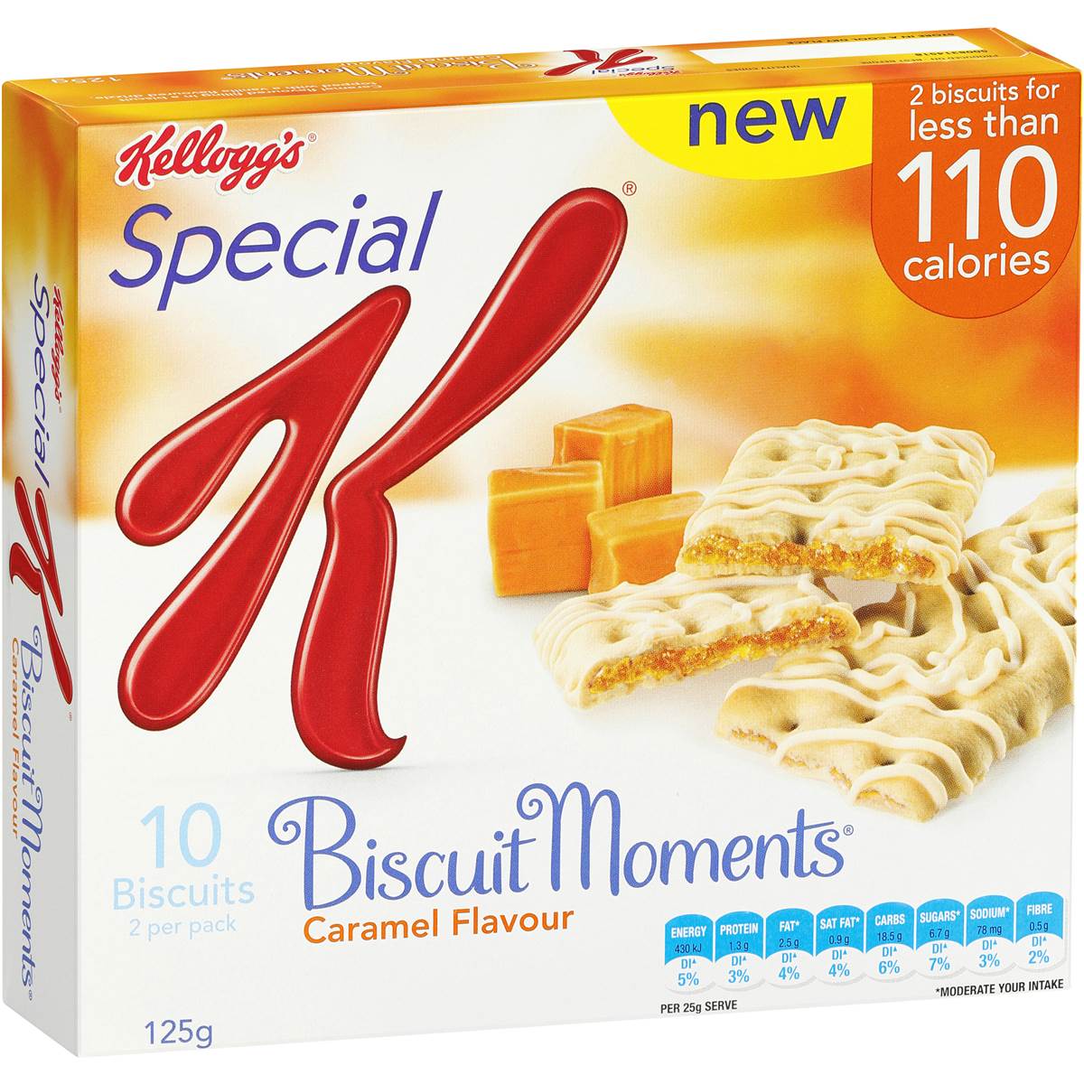 Kellogg's Special K Biscuit Moments Caramel 125g Woolworths
