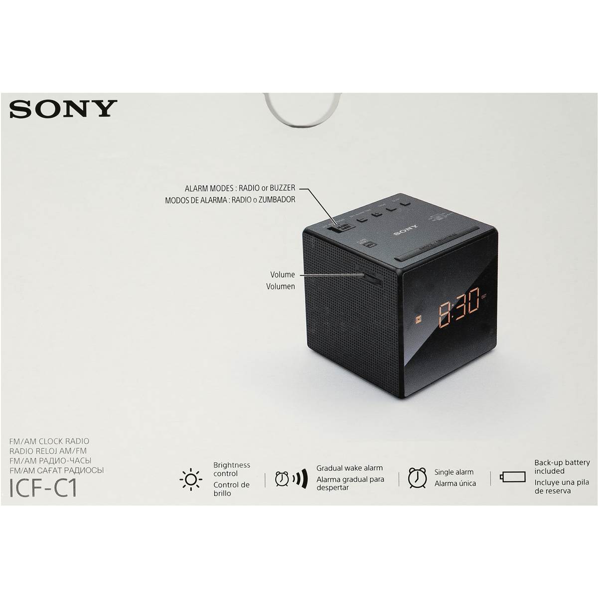 Sony Fm/am Clock Radio Each Woolworths