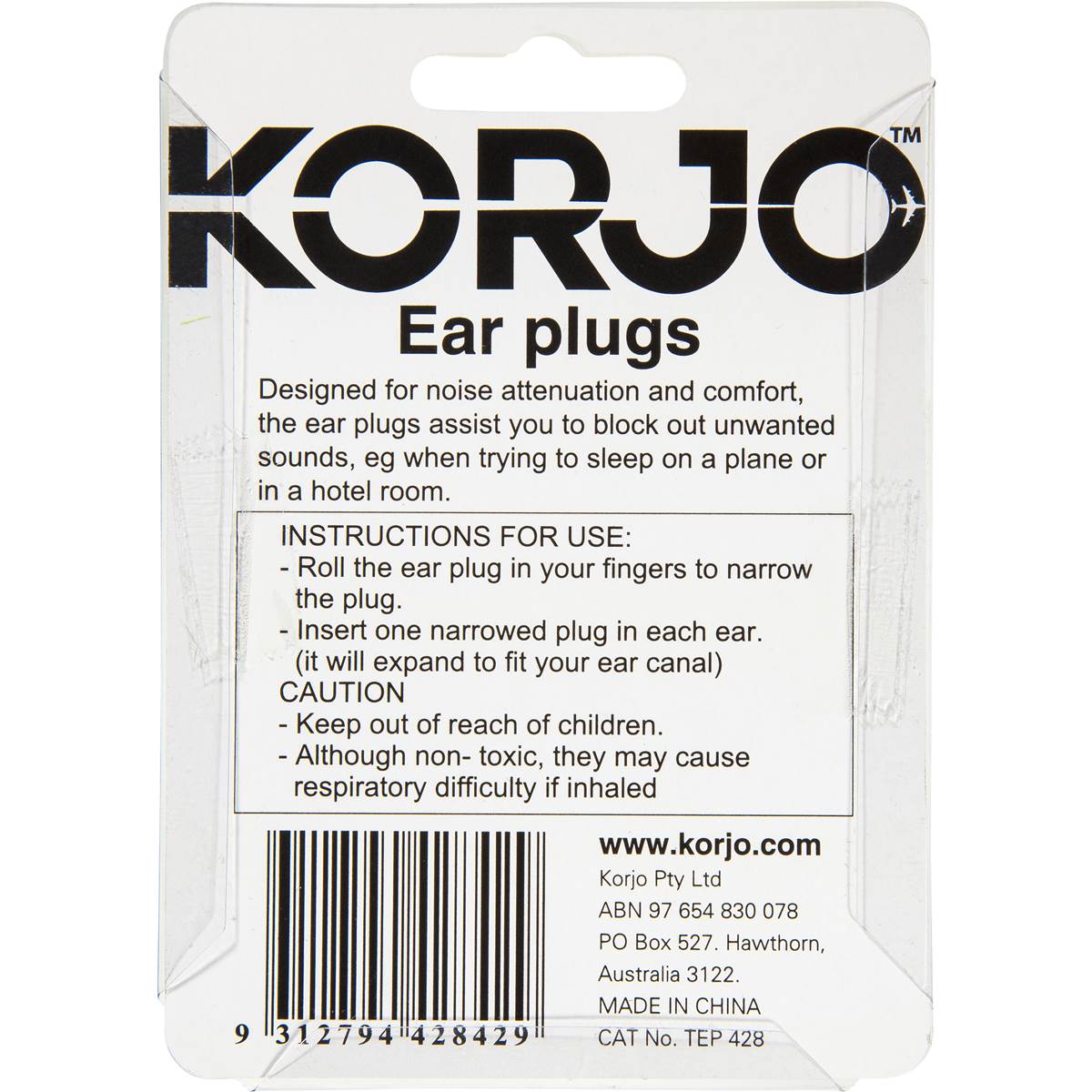 Korjo Ear Plugs 4 Pairs Woolworths