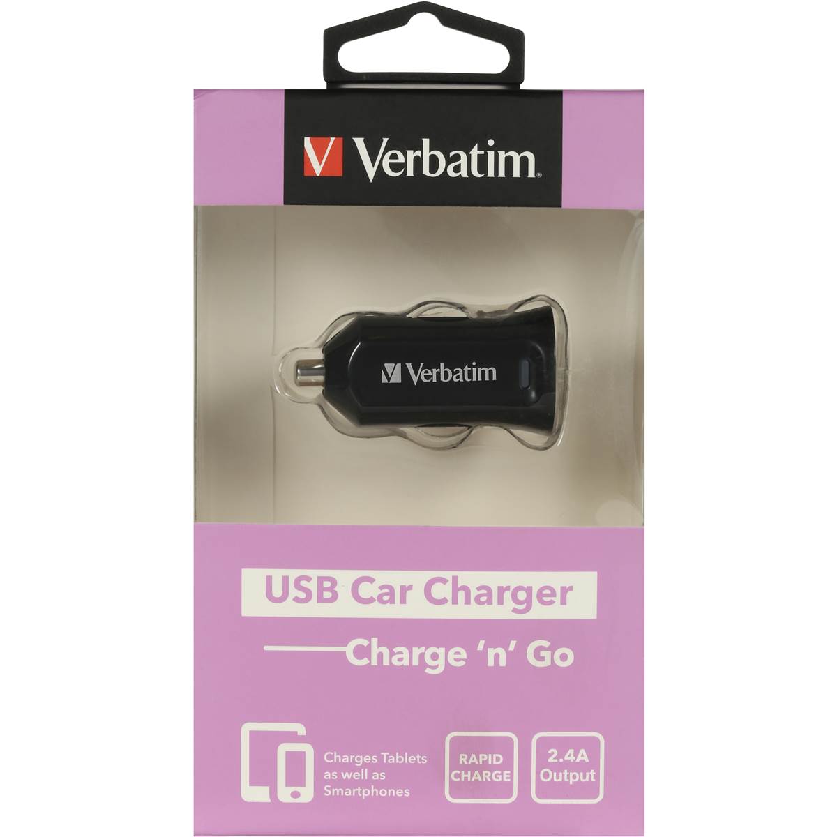 Verbatim 2.4a Single Port Car Charger Each Woolworths